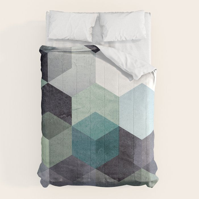 ABSTRACT GEOMETRIC COMPOSITION III Comforter Gallery Image 6