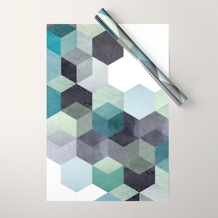 ABSTRACT GEOMETRIC COMPOSITION III Wrapping Paper Gallery Image 1
