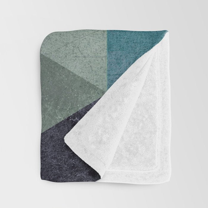 ABSTRACT GEOMETRIC COMPOSITION III Throw Blanket Gallery Image 3