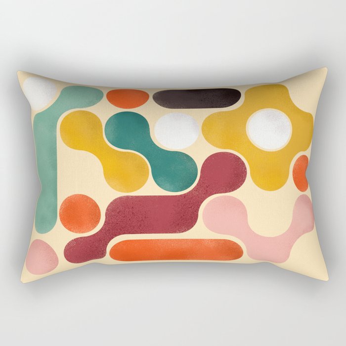 Color pops - mid century style  Rectangular Pillow Gallery Image 2