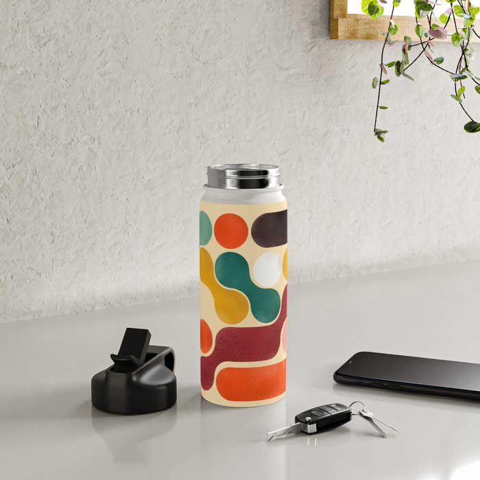 Color pops - mid century style  Water Bottle Gallery Image 5