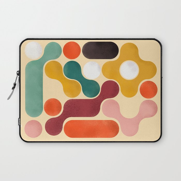 Color pops - mid century style  Laptop Sleeve Gallery Image 1