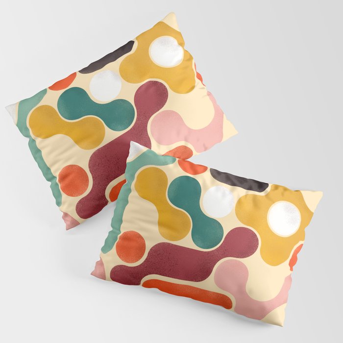 Color pops - mid century style  Pillow Sham Gallery Image 1
