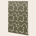Whimsical Florals / Cream & Green Wallpaper Gallery Image 2