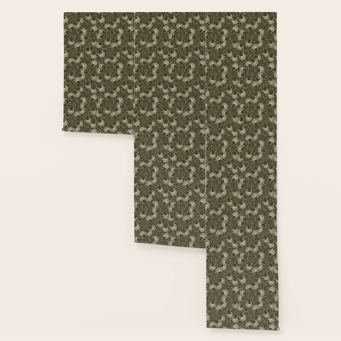 Whimsical Florals / Cream & Green Wallpaper Gallery Image 3