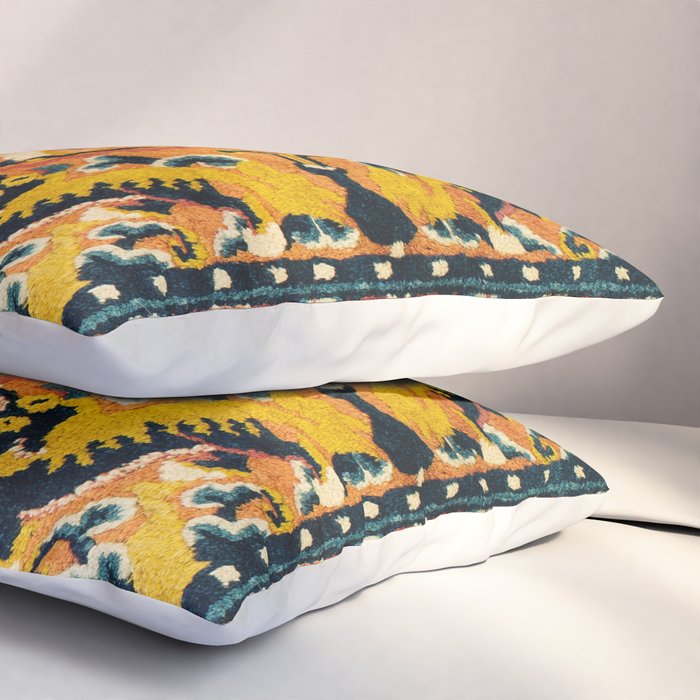 Shigatse Khagangma  Antique Tibetan Seat Mat Print Pillow Sham Gallery Image 3
