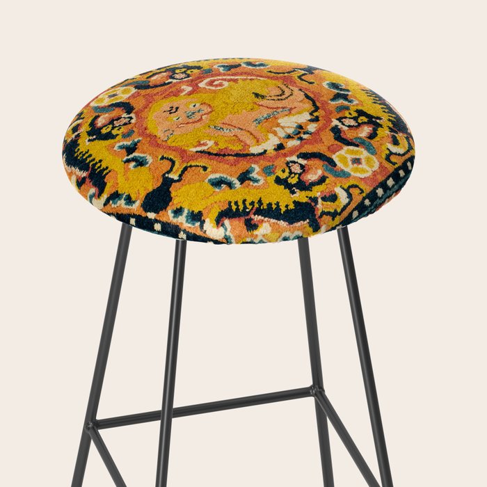 Shigatse Khagangma  Antique Tibetan Seat Mat Print Stool Gallery Image 2