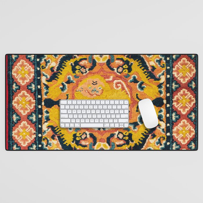 Shigatse Khagangma  Antique Tibetan Seat Mat Print Desk Mat Gallery Image 1