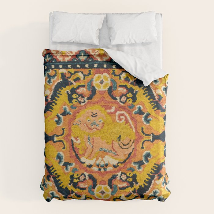 Shigatse Khagangma  Antique Tibetan Seat Mat Print Duvet Cover Gallery Image 6