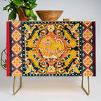 Shigatse Khagangma  Antique Tibetan Seat Mat Print Credenza Gallery Image 1