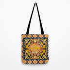 Shigatse Khagangma  Antique Tibetan Seat Mat Print Tote Bag Gallery Image 2