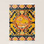 Shigatse Khagangma  Antique Tibetan Seat Mat Print Stationery Card Gallery Image 2
