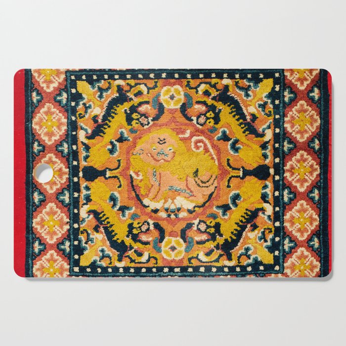 Shigatse Khagangma  Antique Tibetan Seat Mat Print Cutting Board Gallery Image 1