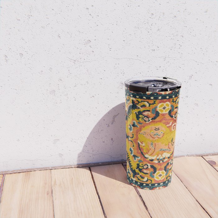 Shigatse Khagangma  Antique Tibetan Seat Mat Print Travel Mug Gallery Image 4