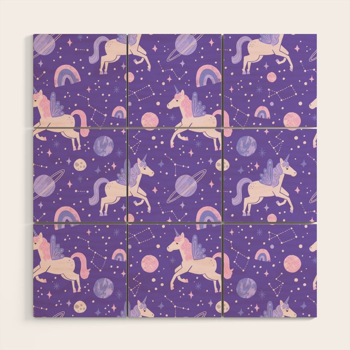 Space Unicorns Wood Wall Art Gallery Image 1