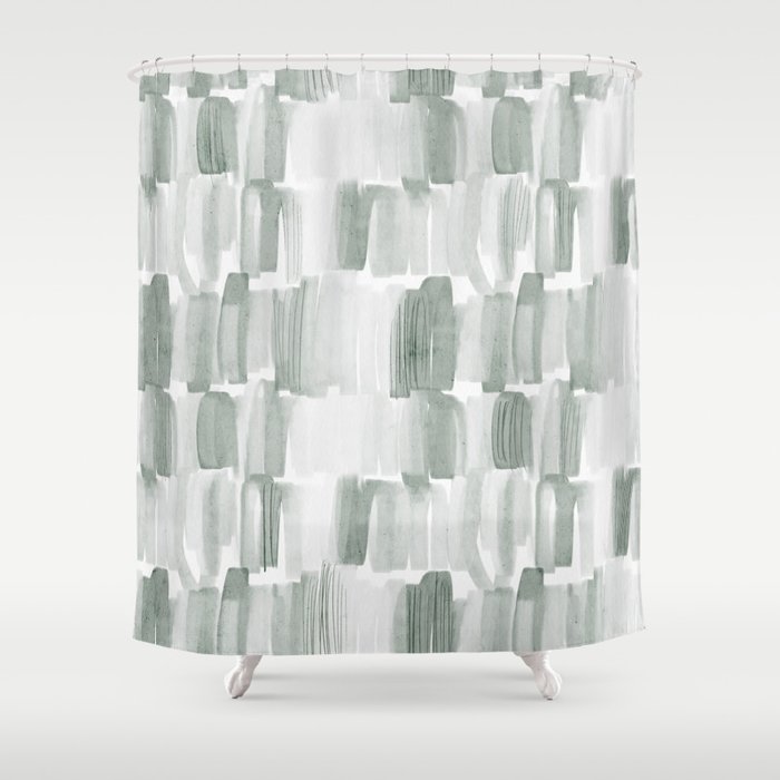 Watercolor River Shower Curtain Gallery Image 1