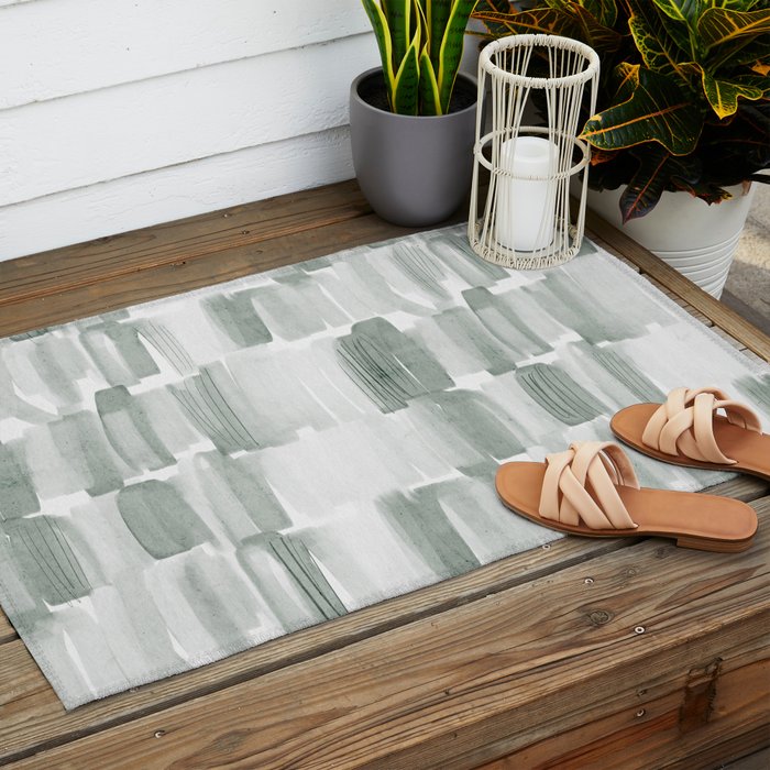 Watercolor River Outdoor Rug Gallery Image 2
