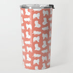 Samoyed Print in Coral Travel Mug Gallery Image 2