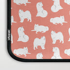 Samoyed Print in Coral Laptop Sleeve Gallery Image 3