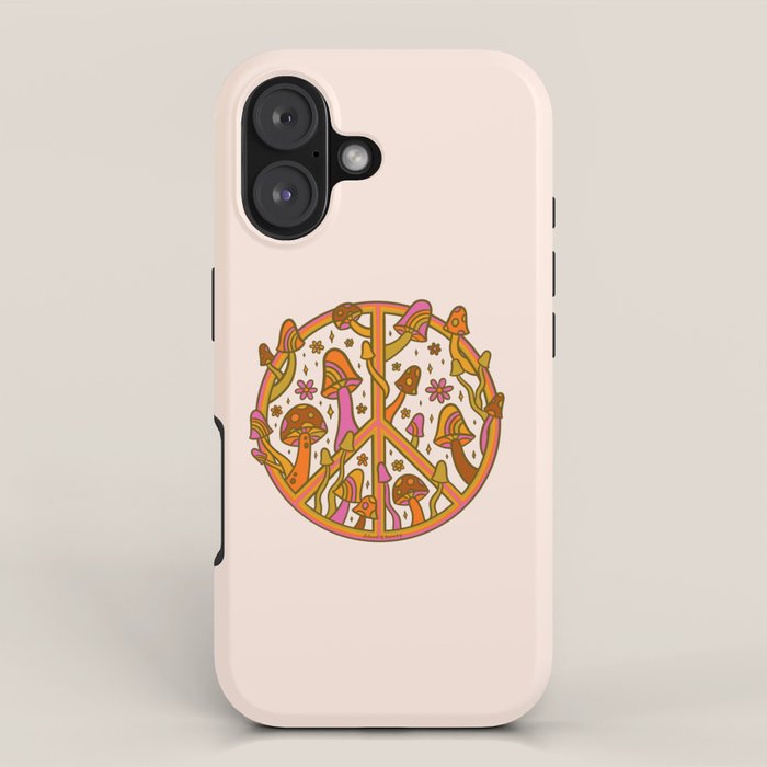 Mushroom Peace Sign iPhone Case Gallery Image 1