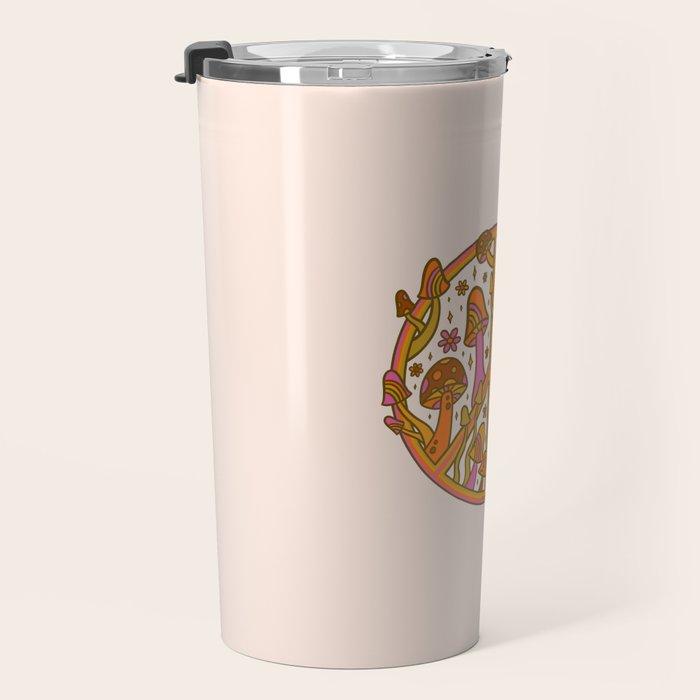 Mushroom Peace Sign Travel Mug Gallery Image 3