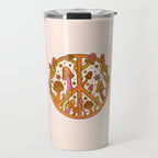 Mushroom Peace Sign Travel Mug Gallery Image 1