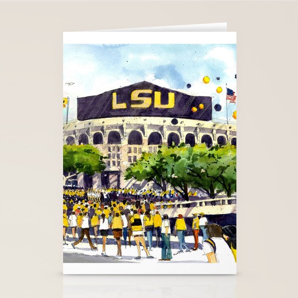 LSU Game Day Stationery Card