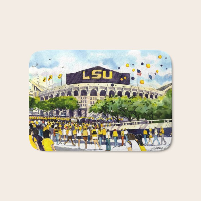 LSU Game Day Bath Mat