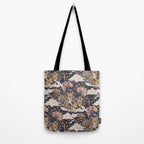 Fox Cubs in Moonlit Garden Tote Bag Gallery Image 2