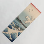 Utagawa Hiroshige - Sea Off Satta, Suruga Province - Vintage Japanese Woodblock Print Art, 1858. Yoga Mat Gallery Image 1