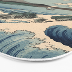 Utagawa Hiroshige - Sea Off Satta, Suruga Province - Vintage Japanese Woodblock Print Art, 1858. Bath Mat Gallery Image 3