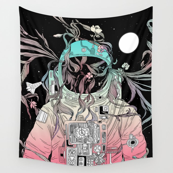 Life is Invading My Space Wall Tapestry Gallery Image 1