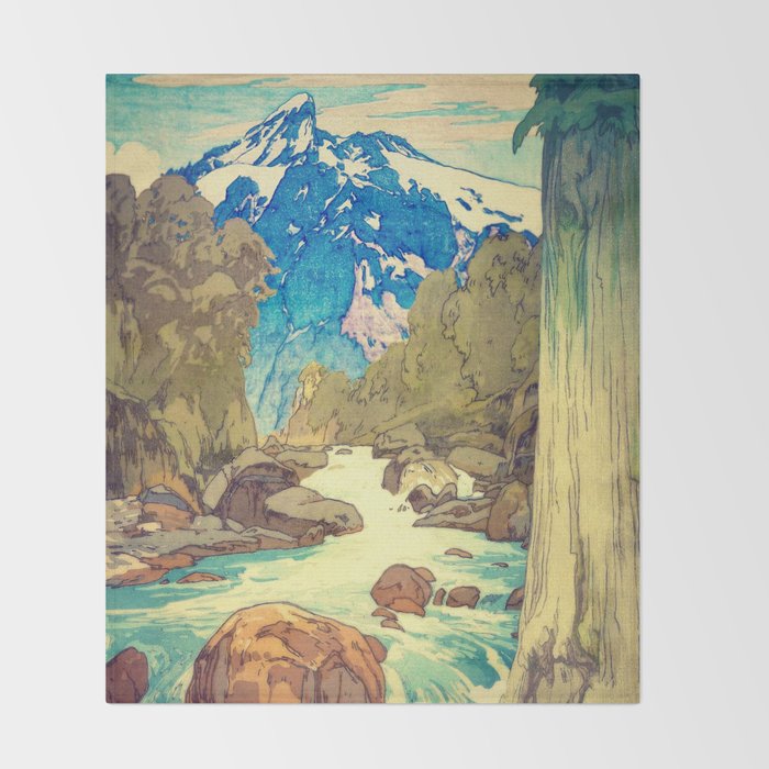The Walk to Hokodoyama Throw Blanket Gallery Image 2