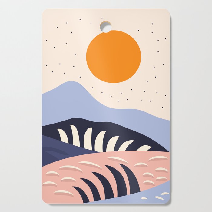  Abstract sunset mountain nature landscape art	 Cutting Board Gallery Image 1