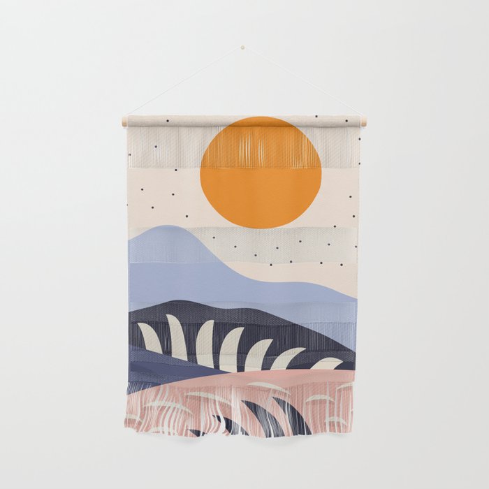  Abstract sunset mountain nature landscape art	 Wall Hanging Gallery Image 1