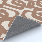 Midcentury Modern Loops Pattern 1 Inspired by PANTONE 17 1230 Mocha Mousse Rug Gallery Image 4