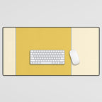 Sunshine Yellow Color Block Warm Vintage Desk Mat Gallery Image 1