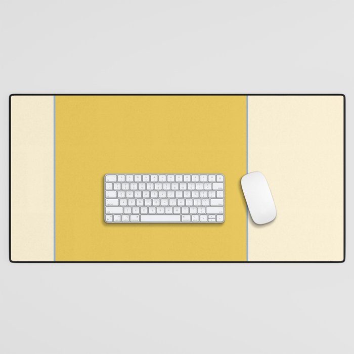 Sunshine Yellow Color Block Warm Vintage Desk Mat Gallery Image 1