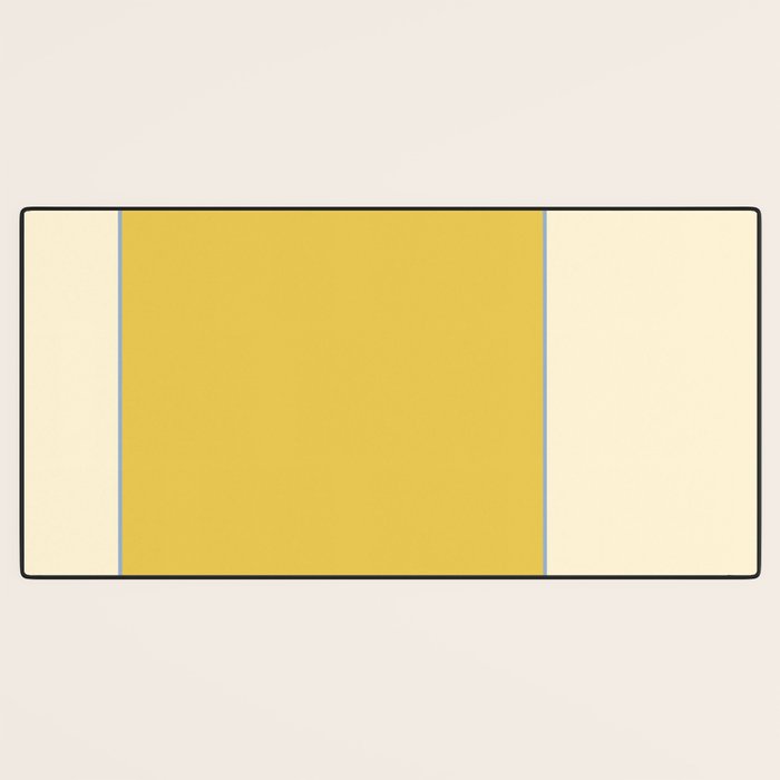 Sunshine Yellow Color Block Warm Vintage Desk Mat Gallery Image 3