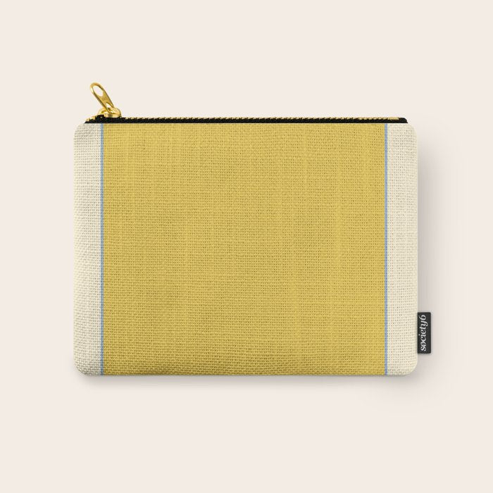 Sunshine Yellow Color Block Warm Vintage Carry All Pouch Gallery Image 1