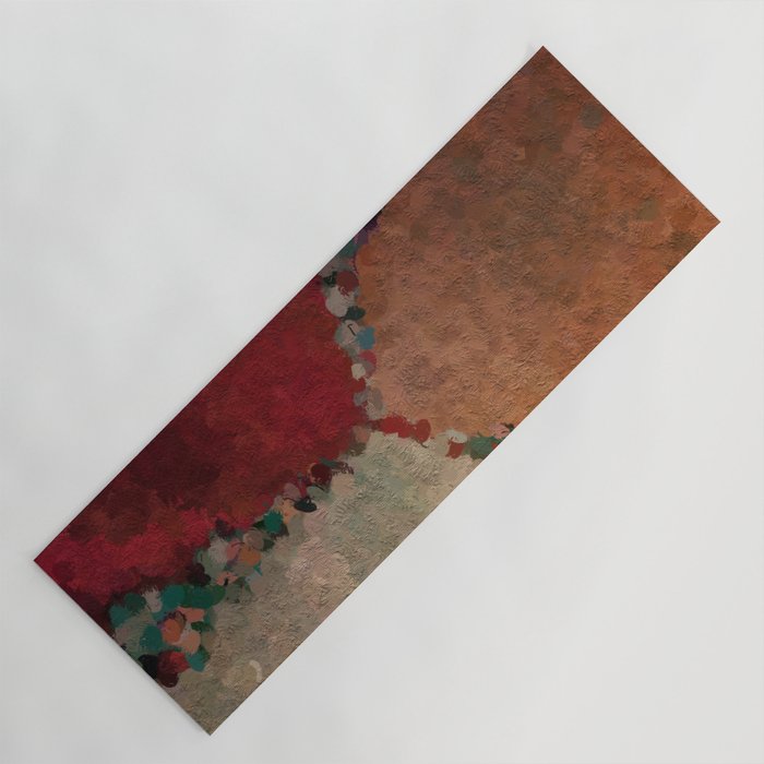 Southwestern Sky red copper ochre green gray Yoga Mat