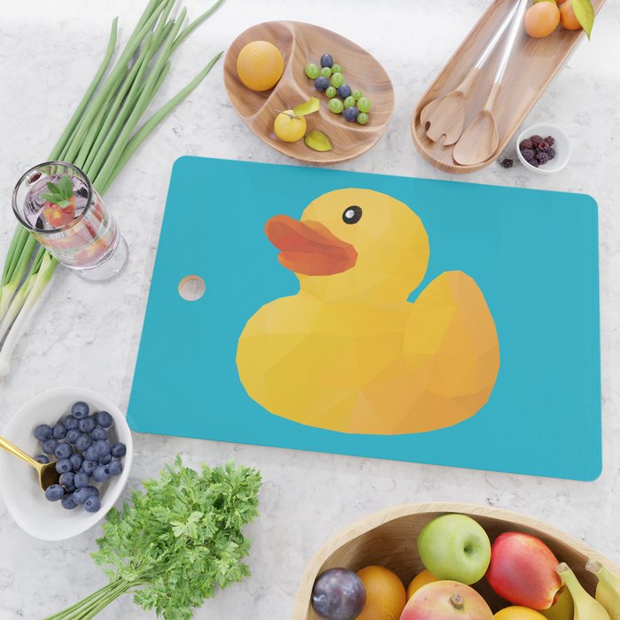 Rubber Duck polygon art Cutting Board Gallery Image 2