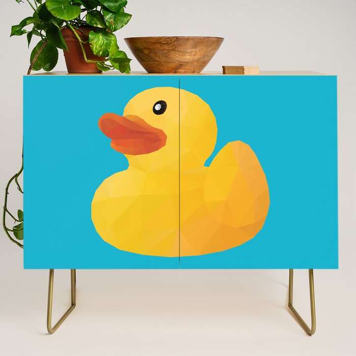 Rubber Duck polygon art Credenza Gallery Image 1