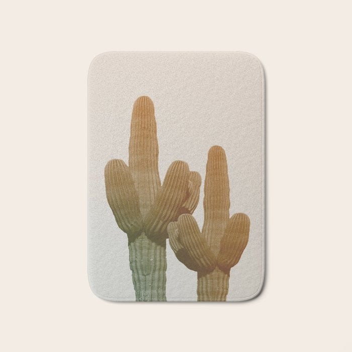 Boho Cactus Photography Bath Mat Gallery Image 1