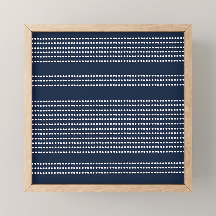 Spotted, African Pattern in Blue and White Mini Art Print Gallery Image 1