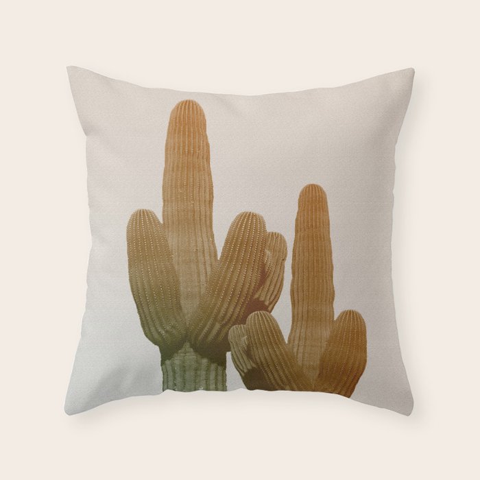 Boho Cactus Photography Throw Pillow Gallery Image 6
