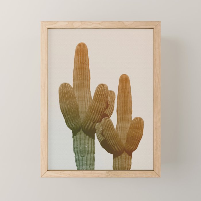 Boho Cactus Photography Mini Art Print Gallery Image 1