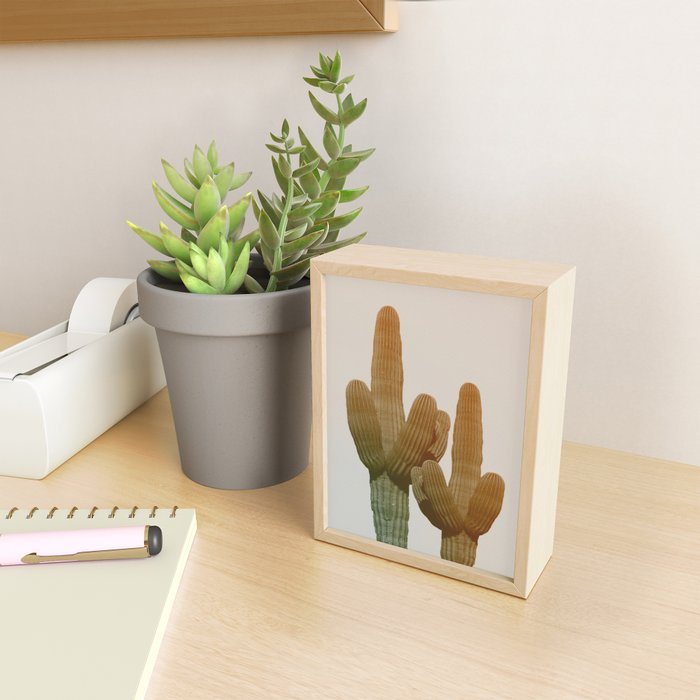 Boho Cactus Photography Mini Art Print Gallery Image 2