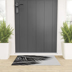 Palm Leaf Black & White II Welcome Mat Gallery Image 3