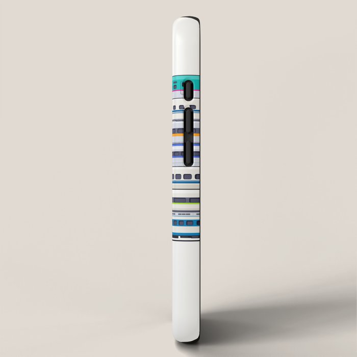 Shinkansen Bullet Train Evolution - White iPhone Case Gallery Image 2